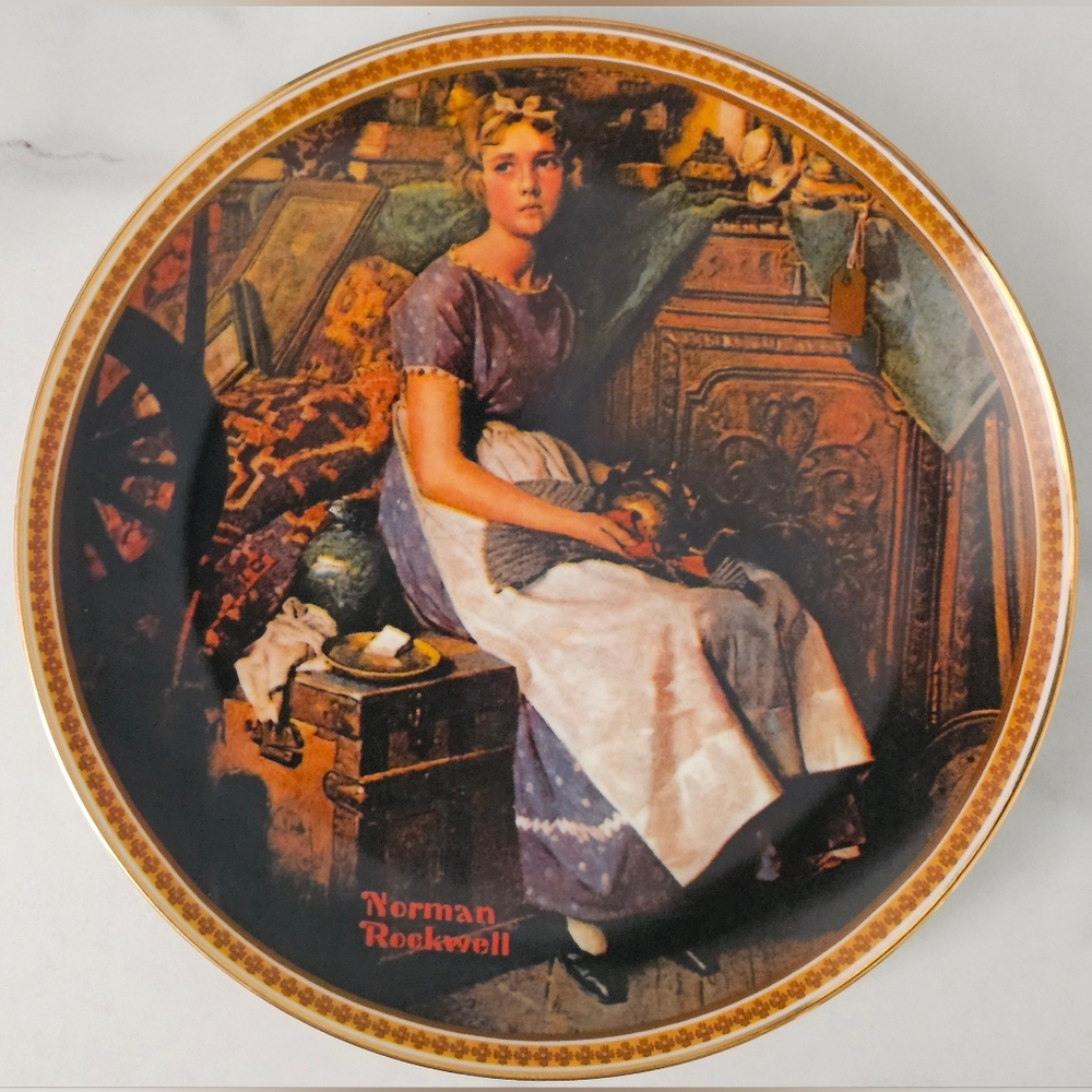 Norman Rockwell "Dreaming In The Attic" Vintage Collector Plate 10061 AD